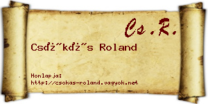 Csókás Roland névjegykártya